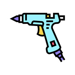 Fototapeta na wymiar glue pistol jewellery color icon vector. glue pistol jewellery sign. isolated symbol illustration