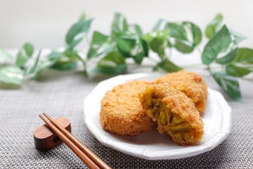 栗カボチャのコロッケ