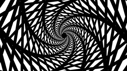 Abstract background, black and white spiral whirl, fractal like design, intereting vector illustration.