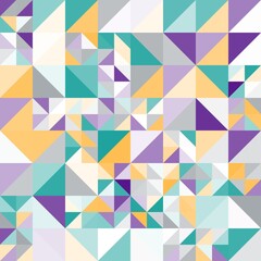 Minimal modern mosaic geometric colorful abstract background pattern art