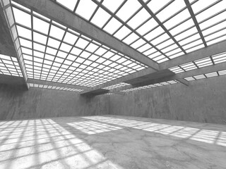 Abstract architecture interior background. Empty concrete room
