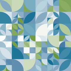 Minimal modern mosaic geometric colorful abstract background pattern art