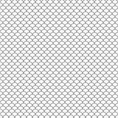 Fish scale ornament. Seamless monochrome pattern. © Crashik