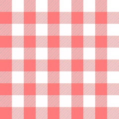 Pink and white Scotland textile seamless pattern. Fabric texture check tartan plaid. Abstract geometric background for cloth, card, fabric. Monochrome repeating design. Modern squared ornament