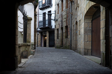 medieval street in a village