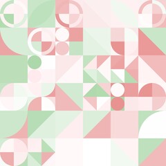 Minimal modern geometric colorful abstract background pattern art