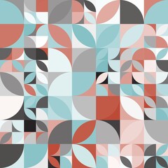 Minimal modern geometric colorful abstract background pattern art