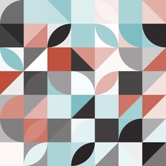 Minimal modern geometric colorful abstract background pattern art