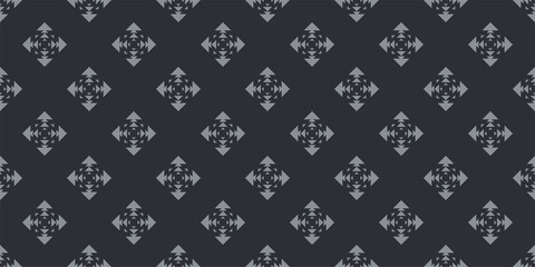 Dark server background pattern with geometric shapes on black. Background image for your design. Seamless pattern, wallpaper texture. Vector image
