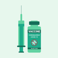 Vaccine injection of coronavirus covid 19 disease
