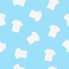 Tshirts pattern. Vector seamles pattern or wallpaper with white tshirts.