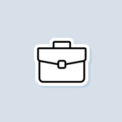 Briefcase sticker. Case symbol. Portfolio. Vector on isolated background. EPS 10