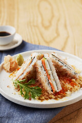 Sushi Bonito sushi sandwich for menu restaurant 