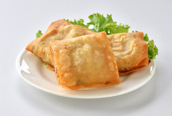 Box Patties or Square Shape Samosa, very tastry, filled with spicy chicken and vegetables