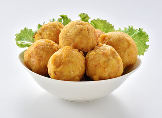 Batata Vada or Potato Balls. Most famous Indian Snack.