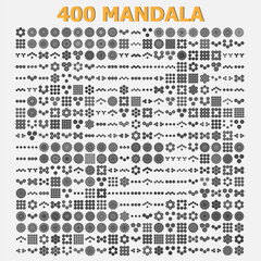 various mandala collections - 400. Ethnic Mandala ornament. Round pattern set.