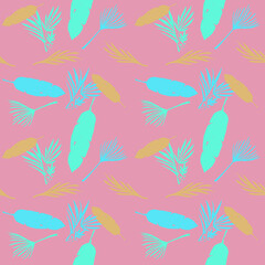 Modern Tropical Vector Seamless Pattern. Elegant Male Shirt Female Dress Texture. Chic Summer Textile.