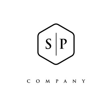 initial SP  logo design vector