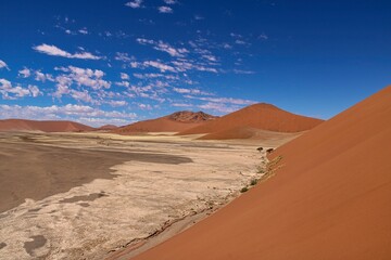 Fototapeta na wymiar View of Namib Desert close to world famous Sossusvlei