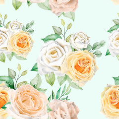 Fototapeta na wymiar watercolor floral seamless pattern