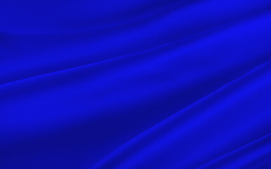 シルクのドレープ　青