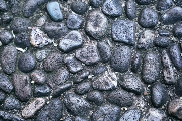close up of a pile of stone