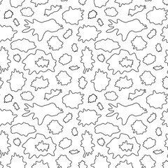 Fototapeta na wymiar Abstract vector seamless pattern, black and white spots, simple geometric design