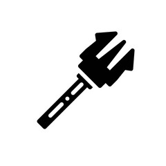spear icon in solid style isolated on white background. EPS 10