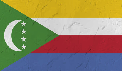 Comoros grunge flag. Vector illustration.