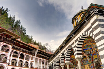 Fototapeta na wymiar Rila Monastery, Bulgaria, HDR Image
