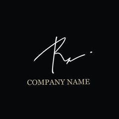 Initial handwriting or handwritten logo for identity