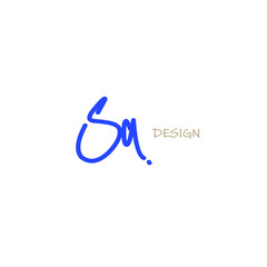 Initial handwriting or handwritten logo for identity