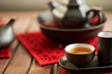 Chinese Tea Cup with Tea Pot