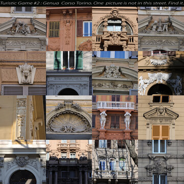 Gioco per turismo e cultura individuare la foto estranea alla strada indicata nel collage di 16 foto. Ottimo gioco se scaricato su tablet o smartphone.