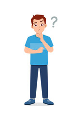young good looking man doing confused pose