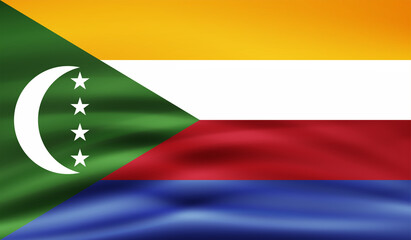 Comoros grunge flag. Vector illustration.