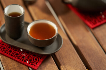 Chinese Tea Cup with Tea Pot
