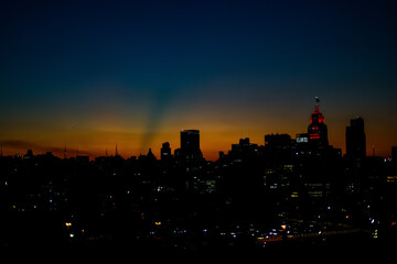 Sampa e o entardecer