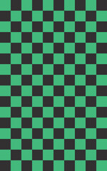 The green and black table pattern.