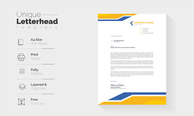 Fototapeta premium Unique Letterhead for Print