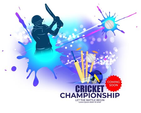 vector illustration for cricket championship league, cricket tournament,  concept background for cricket sport Stock Vector | Adobe Stock