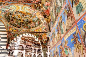 Fototapeta na wymiar Rila Monastery Frescoes, HDR Image