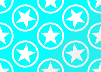White stars on a turquoise background. Vector graphics and design.
