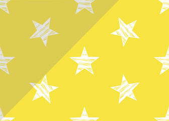 White stars on a yellow background. Vector graphics and design.