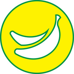 Fototapeta na wymiar Banana icon , Banana sign symbol