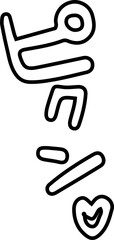 outline Japanese Naughty onomatopoeia