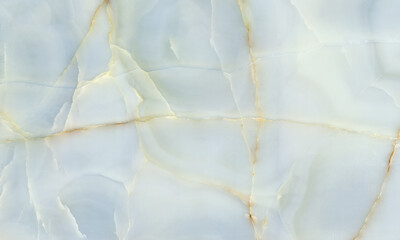 Naklejka na ściany i meble Onyx marble texture with sky blue
