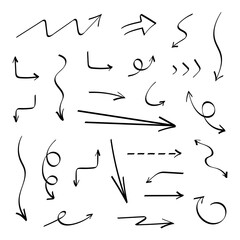 Arrows collection set. Vector black simple elements 