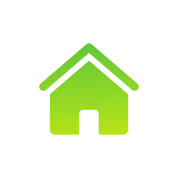 Eco green house icon. Real estate ecology symbol. Bio home concept. Vector isolated on white