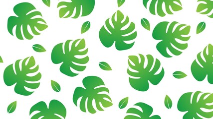 seamless background flower leaves in green. vector illustration